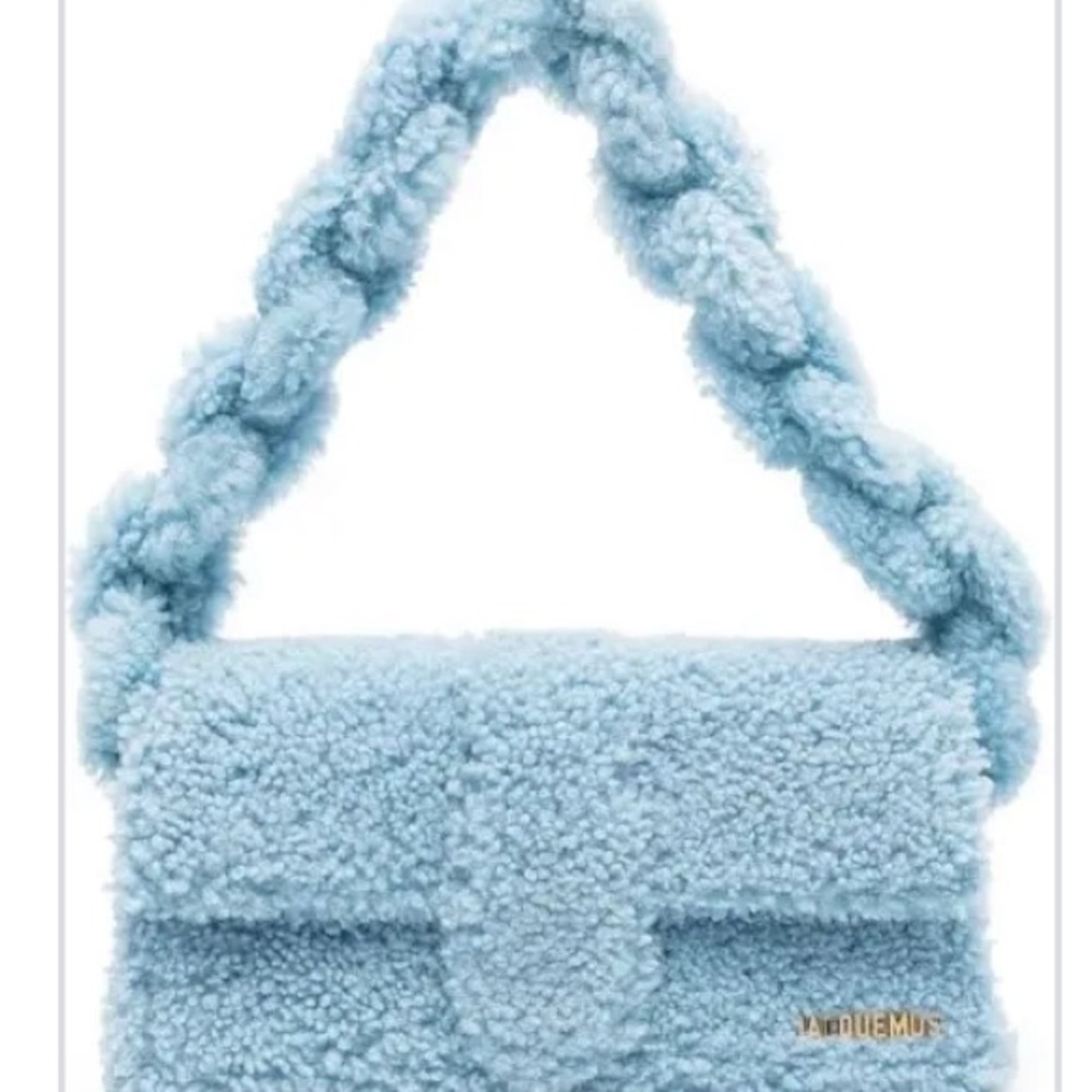 Jacquemus Blue Shearling Bag